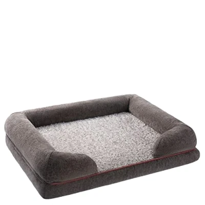 Abbildung von PETSTUFF Tierbett Hundebett Hundematratze Hundekissen Tierkissen, 100% Polyester, Hundematte, Orthopädisch, rutschfest, Dunkelgrau, Größenwahl