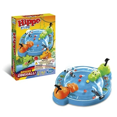 Abbildung von Hasbro Gaming Hippo Flipp Kompakt, klassisches Reisespiel für Kinder ab 4 Jahren