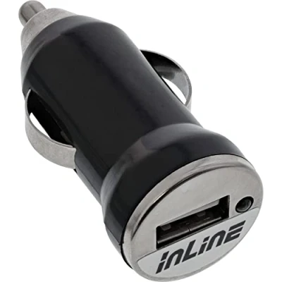 Abbildung von InLine 31502K USB KFZ Ladegerät Stromadapter, 12/24VDC zu 5V DC/1A, Mini