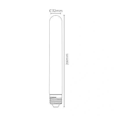 Abbildung von LUCIDE LED Bulb Glühfadenlampe Ø 3,2 cm Dim. E27 1x5W 2200K Amber