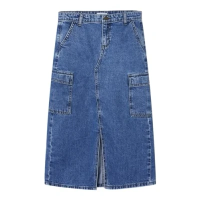 Abbildung von Name it Alinienrock für Kinder, Größe: 128, Medium blue denim