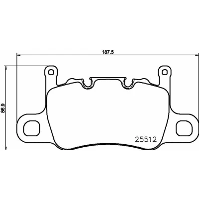 Abbildung von BREMBO P 65 037 Bremsbelagsatz für Verschleißwarnanzeiger vorbereitet ohne Zubehör PORSCHE: 911 Coupe, 718 Cayman