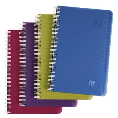 Abbildung von Clairefontaine 329235C Packung mit 10 Kladden/Adressbuch Linicolor INTENSIVE, 11x17 cm, 50 Blatt 90g kariert, farbig sortiert, 1 Pack