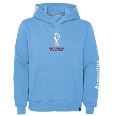 Abbildung von FIFA Mädchen Offizieller World Cup 2022 Hoodie Kapuzen Sweatshirt, Babyblau, 152