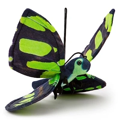 Abbildung von Zappi Co 100% recyceltes Plüsch Malachit Schmetterling Spielzeug (28,5cm Breite) Gestopftes, weiches, kuscheliges, umweltfreundliches Tiersammlung für das Neugeborene Kind, erstes Kind