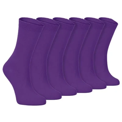 Abbildung von Sock Snob 6er pack damen dünn elegant bunt farbig baumwolle socken 37 42 eur (37 eu, PL30 Purple)