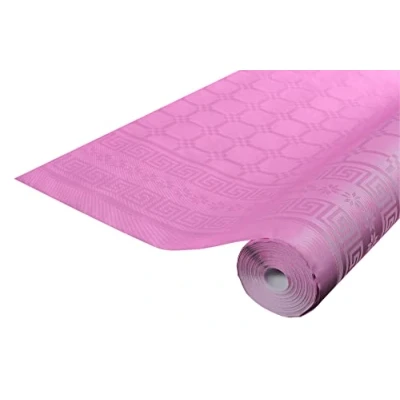 Abbildung von Pro Nappe Pronappe Tischdecke R482514I Einweg aus Damastpapier Länge 25m Breite 1,20m (pro Rolle) Farbe Bonbonrosa mit schickem und klassischem Universalmuster