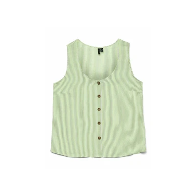 Abbildung von VERO MODA Damen Vmbumpy Sl Shirt WVN Ga Noos, Shadow Lime, XS