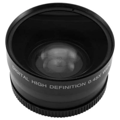 Abbildung von Hersmay 58mm 0.45x Weitwinkel + Makro Vorsatzlinse Fuer alle Kameras und Camcorder mit Größe Objektiv Filtergewinde