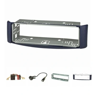Abbildung von tomzz Audio 2451 019 Radioblende Set kompatibel mit Smart fortwo (450) Bj.1998 2007 blau Metallschacht Radioadapter ISO Raku2 Antennenadapter Einbauschacht