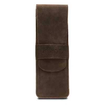 Abbildung von Londo Echtleder Federmäppchen Bleistift Beutel, Schlampermäppchen, Pencil Case, Schulmäppchen, Stiftetasche, Schlampermäppchen