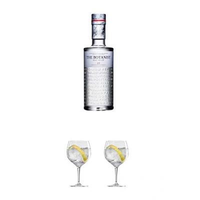 Abbildung von The Botanist Islay Dry GIN 1,0 Liter neue Aufmachung + Ballon Bistro Cubata Glas 1 Stück