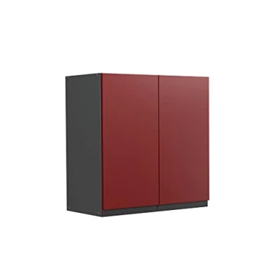 Abbildung von Vicco Hängeschrank R Line, Rot/Anthrazit, 60 cm J Shape