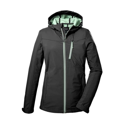 Abbildung von killtec Damen Softshelljacke/Outdoorjacke mit Kapuze KOS 89 WMN SFTSHLL JCKT, schwarz, 36, 39138 000