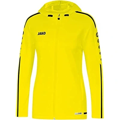 Abbildung von JAKO Damen Kapuzenjacke Striker 2.0, neongelb/schwarz, 36, 6819