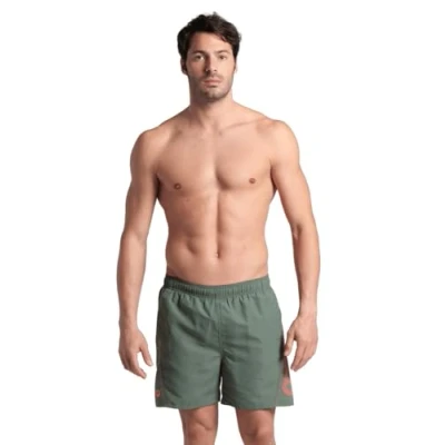 Abbildung von Arena Herren Fundamentals Logo Boxer Swim Trunks, Sage Fluo Red, 3XL EU