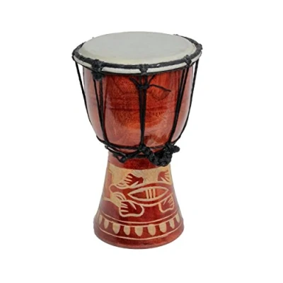 Abbildung von 20cm Djembe Trommel Bongo Gecko Holz A3