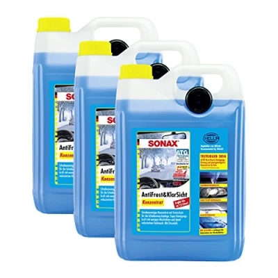 Abbildung von SONAX 3X 03325050 AntiFrost&amp;KlarSicht Konzentrat Frostschutz Waschanlage 5L