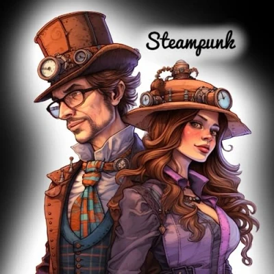 Abbildung von Steampunk Fantasy Malbuch für Erwachsene (Fantasy Malbücher)