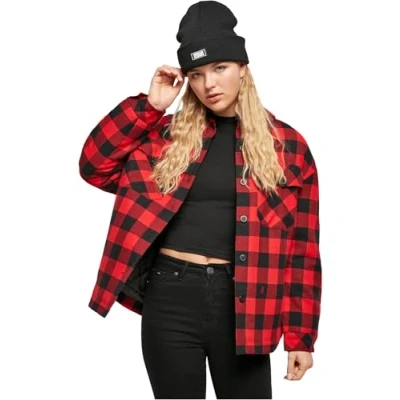 Abbildung von Urban Classics Hemdbluse, Damen, Größe: Small, Black/red