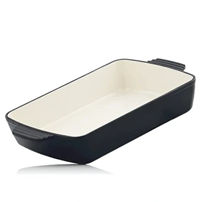 Abbildung von Mahlzeit Auflaufform Gusseisen eckig 3,8 Liter, Blue Berry, Induktion,