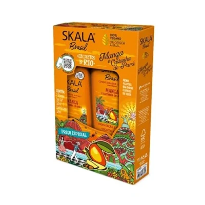Abbildung von Skala Expert Shampoo + Spülung für Mango und Kastanienbraun, 650 ml, Kastanien Shampoo, erholt Feuchtigkeit reduziert Frizz.