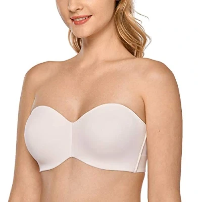 Abbildung von DELIMIRA Damen Minimizer Trägerloser BH mit Bügel ohne Polster Geformte Cups Rose White 85F