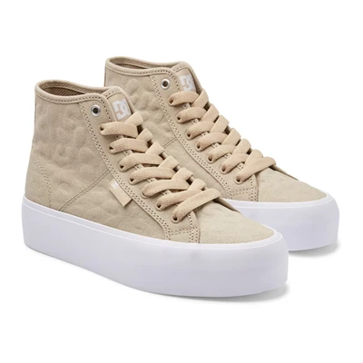Abbildung von DC Shoes Manualhi BTM Sneaker high, Damen, Größe: 36, Est espresso taupe Lederimitat/textil