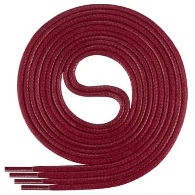 Abbildung von Di Ficchiano gewachste runde weinrote Schnürsenkel, Schuhband, Laces, Durchmesser 2 4 mm für Businessschuhe, Anzugschuhe und Lederschuhe Farbe: cherry Länge: 75cm