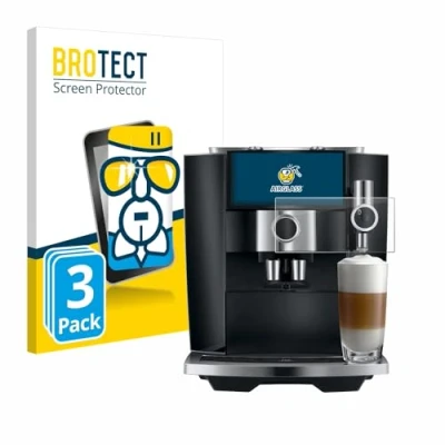 Abbildung von BROTECT Schutzglas für Jura J8 twin (3 Stück) Schutzfolie Panzer Folie Glas [Extrem Kratzfest 9H, Anti Fingerprint, Ultra Transparent]