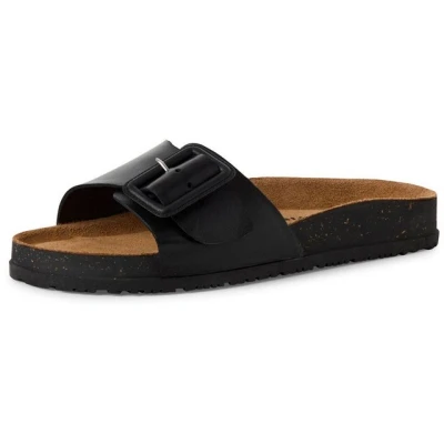 Abbildung von Tamaris Pantolette flach, Damen, Größe: 38, Black leather Schuhe