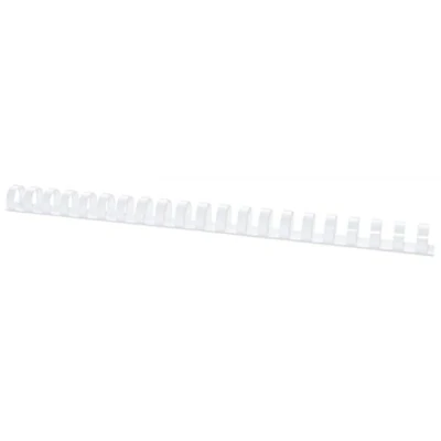 Abbildung von OFFICE PRODUCTS 20241615 14 Plastikbinderücken 100 Stück DIN A4 16mm (145 Seiten) Binderücken Bindungskämme Plastikbindung Kunststoff Farbe: Weiß