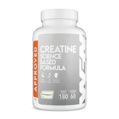 Abbildung von WFN Approved Creatine Caps Creapure 180 Kreatin Kapseln Hochdosierte Giga Pures Creatin Monohydrat Vegan 60 Portionen Ohne Zusätze Made in Germany Extern laborgeprüft