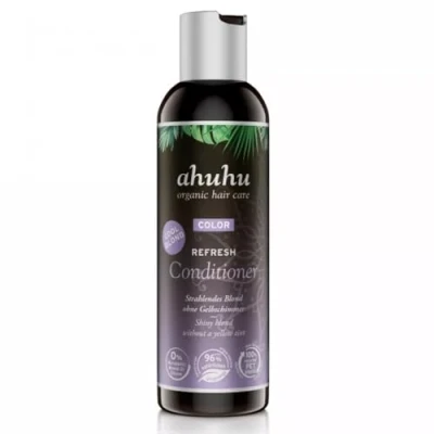 Abbildung von ahuhu COLOR REFRESH Silber Conditioner COOL BLOND (200 ml) Haarspülung neutralisiert Gelbreflexe für eine natürliche Farbbrillanz, mit blau violetten Farbpigmenten, vegane Haarpflege