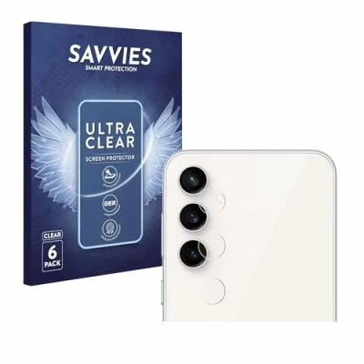 Abbildung von Savvies 6 Stück Schutzfolie für Samsung Galaxy S23 FE (NUR Kameraschutz) Displayschutz Folie Ultra Transparent