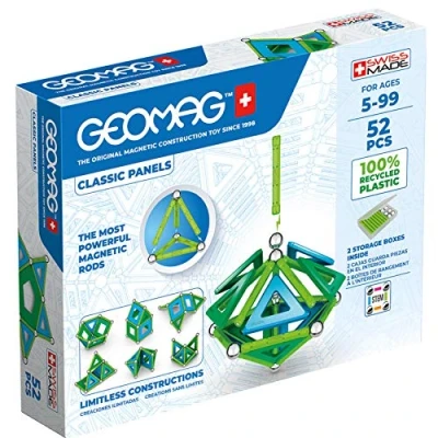Abbildung von GEOMAG™ Magnetspielbausteine Classic Panels, Recycled, (52 St), aus recyceltem Material, Made in Europe