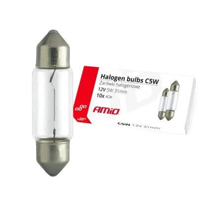 Abbildung von AMiO 02553 Glühlampe 12 5 C5W S8,5d 31 Innenraumverkleidung, außen, Kennzeichenbeleuchtung MERCEDES BENZ: Sprinter 3 T Kastenwagen