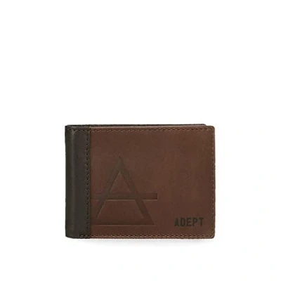 Abbildung von joumma bags,s.l. Adept Jim Vertikale Geldbörse mit Klickverschluss braun 8,5 x 10,5 1 cm Leder, braun,