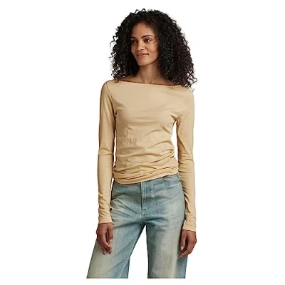 Abbildung von G STAR RAW Damen Boat Slim Top, Beige (postbag D22754 D266 1868), XL