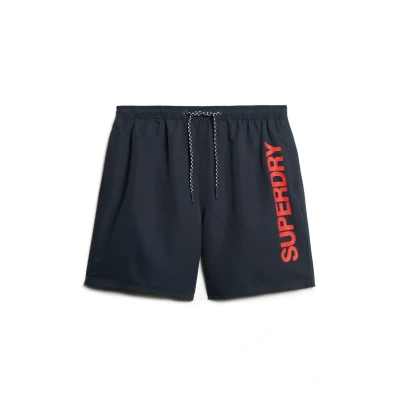 Abbildung von Superdry Graphic Badeshorts, Herren, Größe: Large, Richest navy