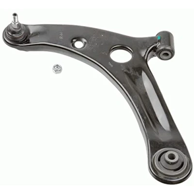 Abbildung von LEMFÖRDER 38548 01 Querlenker mit Zubehör Vorderachse, unten, links, außen Stahlblech 18 MITSUBISHI: Colt 6, VI CZC Cabrio