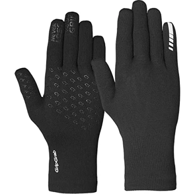 Abbildung von GripGrab wasserdichte Gestrickte Fahrradhandschuhe rutschfeste Winddichte Thermo Radsport Regenschutz Strickhandschuhe