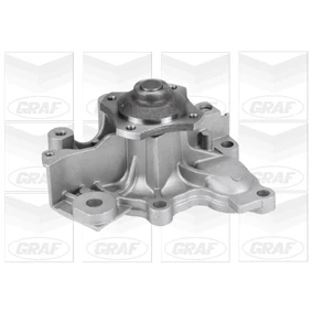 Abbildung von GRAF PA933 Wasserpumpe mit Dichtung mechanisch Stahlblech für Keilrippenriementrieb MAZDA: 626 V Hatchback, 323 F 6, Premacy, FORD USA: PROBE 2