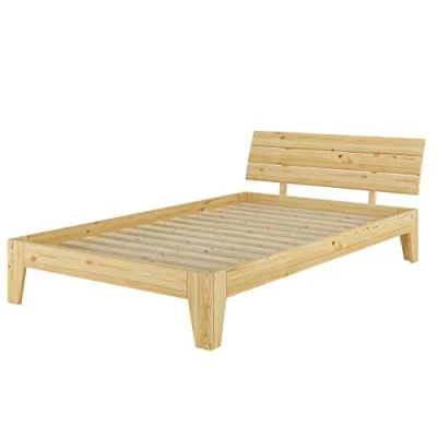 Abbildung von Erst Holz Einzelbett Kieferbett Natur Massivholz Bettrahmen Futonbett 120x200 mit Rollrost 60.62 12