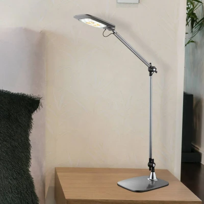 Abbildung von LED Tischlampe Pattaya Gelenke silbergrau dim CCT