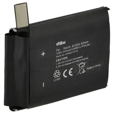 Abbildung von vhbw Akku Ersatz für Apple A1579 Smartwatch Uhr Fitnessarmband (240mAh, 3,7V, Li Polymer)