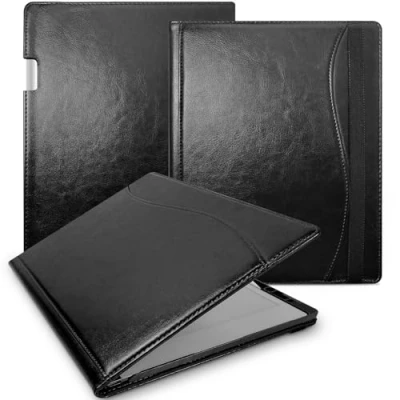 Abbildung von E NET CASE Hülle für Remarkable 2 Digital Paper Tablet 10,3 Zoll (2020 veröffentlicht) Premium PU Leder mit Verstellbaren Winkeln und Kartenschlitz &amp; Integrierter Stifthalter (Schwarz)