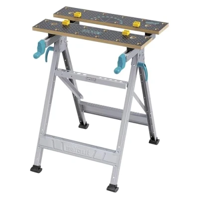 Abbildung von wolfcraft Master 200 Spann und Arbeitstisch 6177000 klappbar/Universell einsetzbarer &amp; robuster Werktisch/Ideal für Heim Handwerker