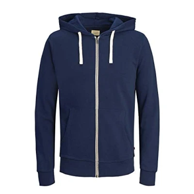 Abbildung von JACK &amp; JONES Herren JJEHOLMEN Sweat Zip Hood, Insignia Blue/REG FIT, L