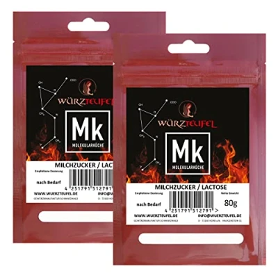 Abbildung von Milchzucker, Lactose, feines hochwertiges Laktose Pulver Hergestellt in Süddeutschland/Schwarzwaldmilch. 2 Beutel je 80g (160g)